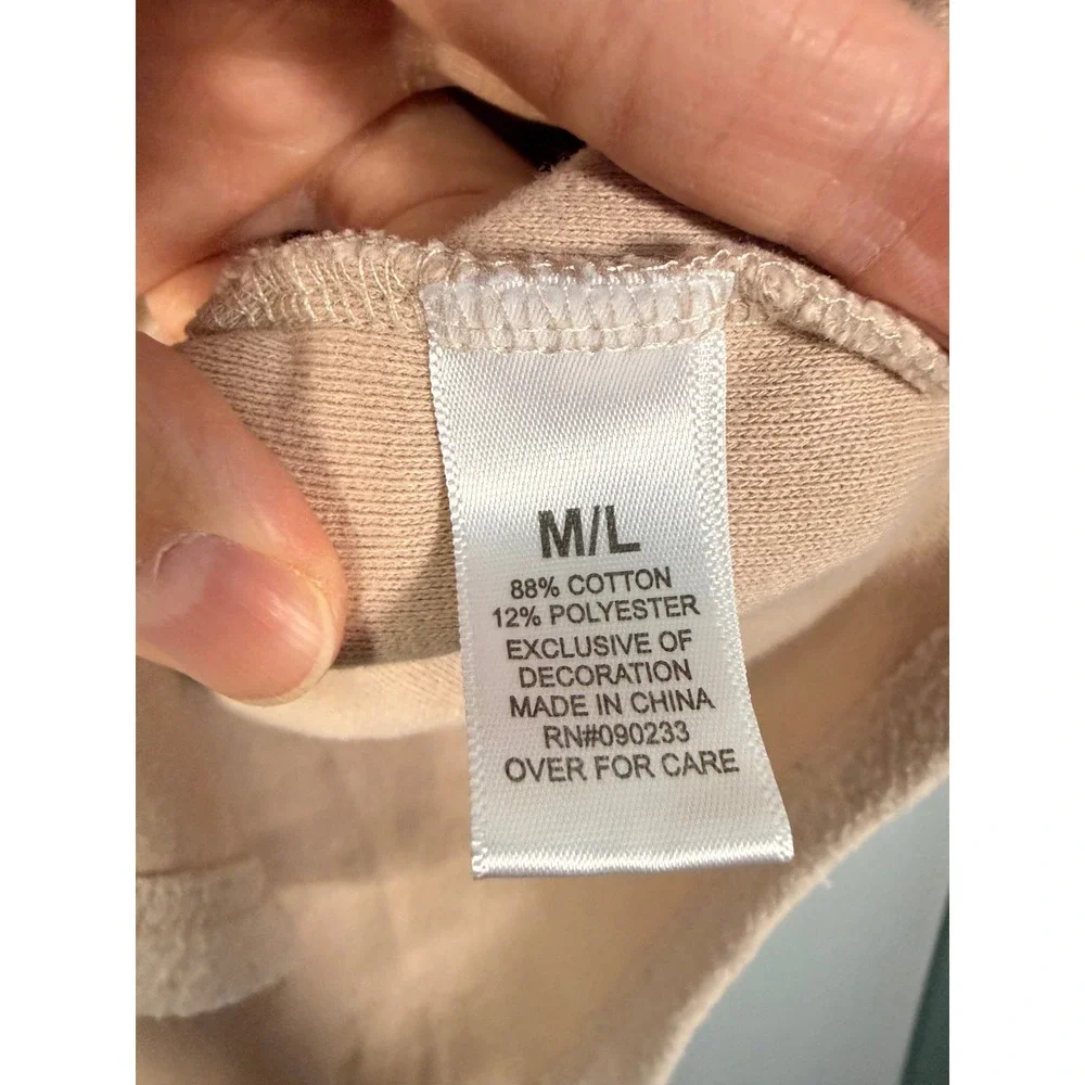 PacSun Fleece Shacket Womens M/L Beige‎ Button Front Oversized Jacket Shirt